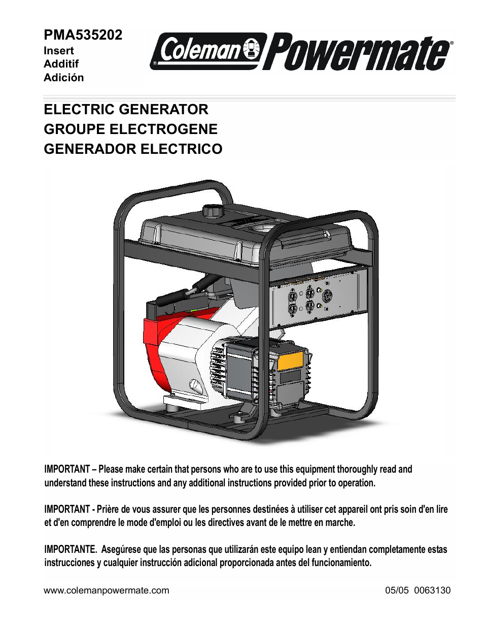 Powermate PMA535202 User Manual | 8 pages