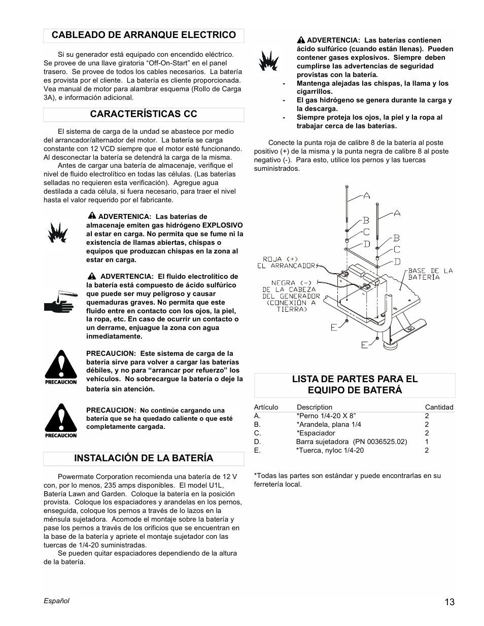 Powermate PMC601100 User Manual | Page 13 / 20