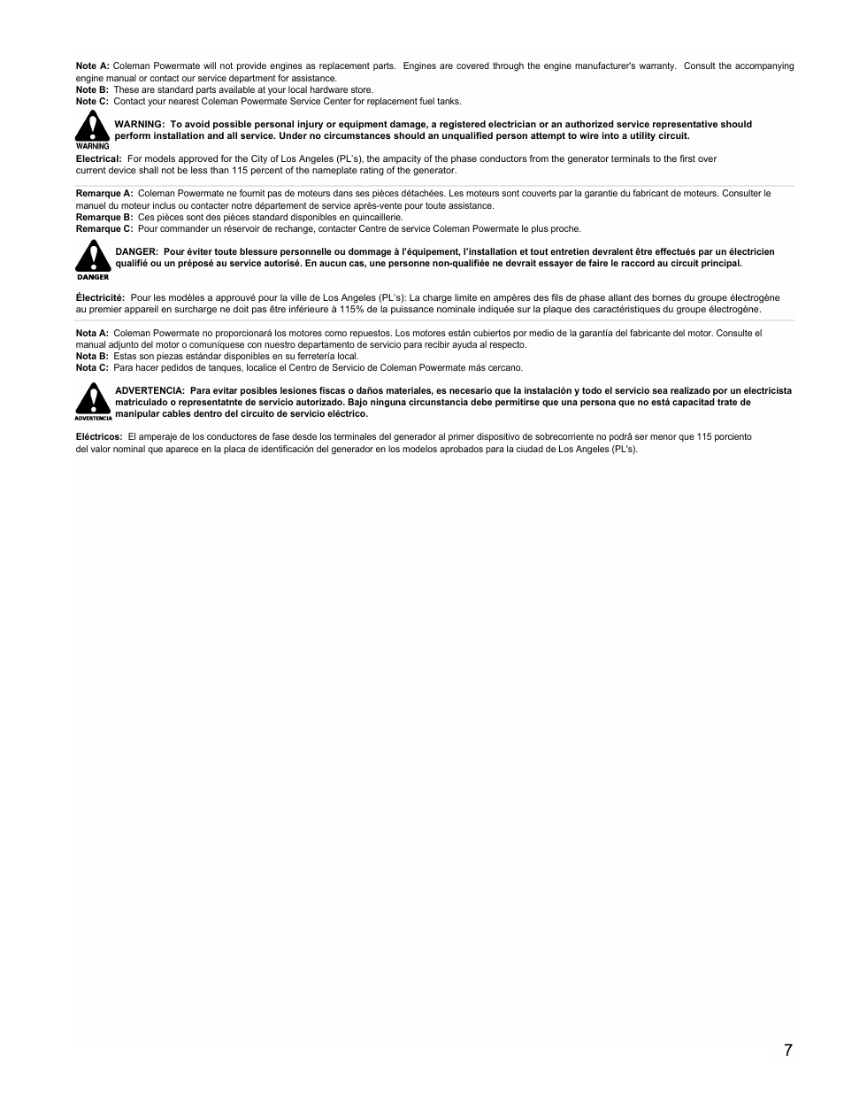 Powermate PC0525302.05 User Manual | Page 7 / 8