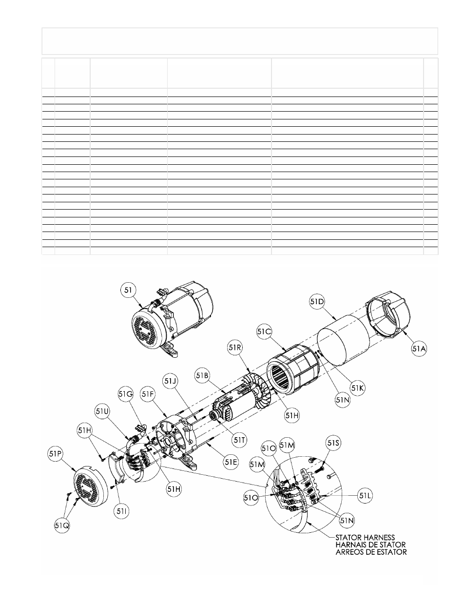 Parts list / liste des pièces / lista de piezas | Powermate PM0538000 User Manual | Page 13 / 16