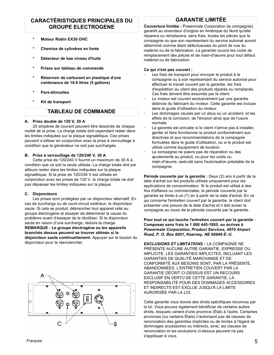Powermate Black Max PMC435250 User Manual | Page 5 / 16