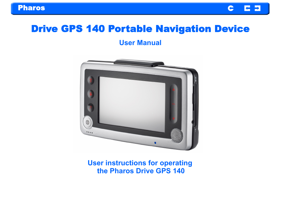 Pharos Science & Applications 140 User Manual | 37 pages