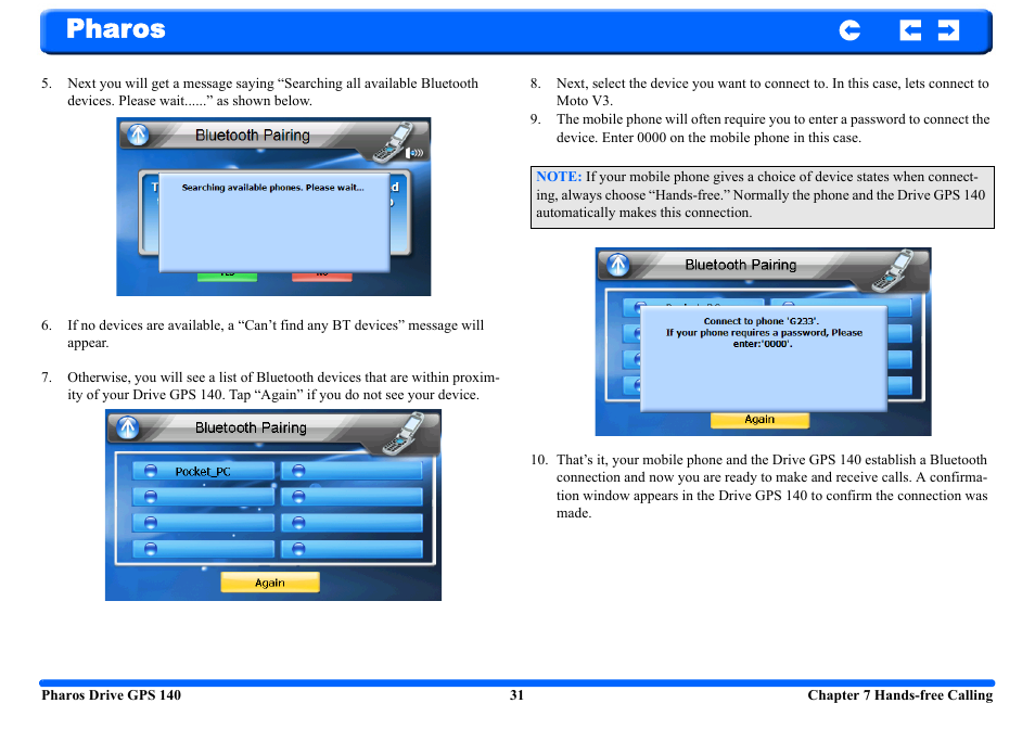 Pharos | Pharos Science & Applications 140 User Manual | Page 31 / 37