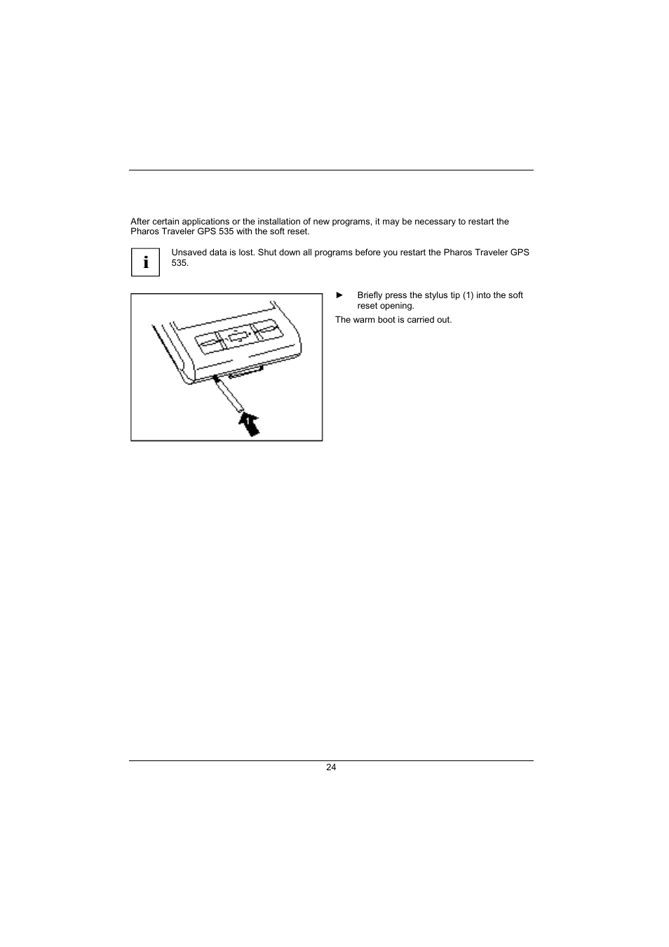 Switching on and off with soft reset (warm boot) | Pharos Science & Applications 535 User Manual | Page 26 / 51