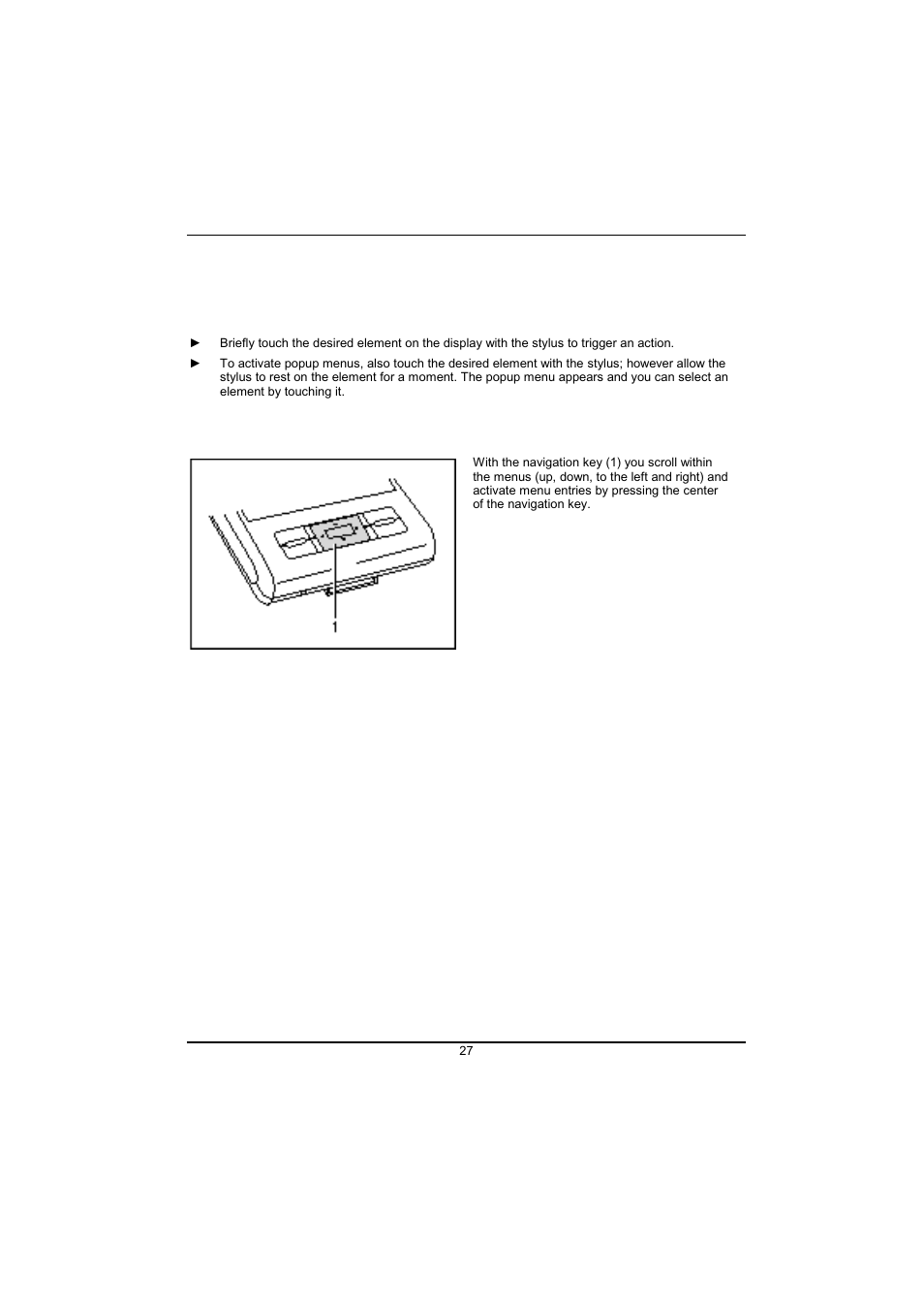 Using standard operating elements, Using the pen, Using navigation key | Pharos Science & Applications 535 User Manual | Page 29 / 51