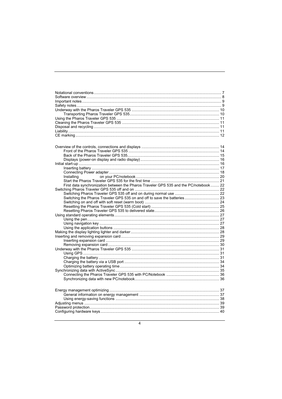 Pharos Science & Applications 535 User Manual | Page 6 / 51