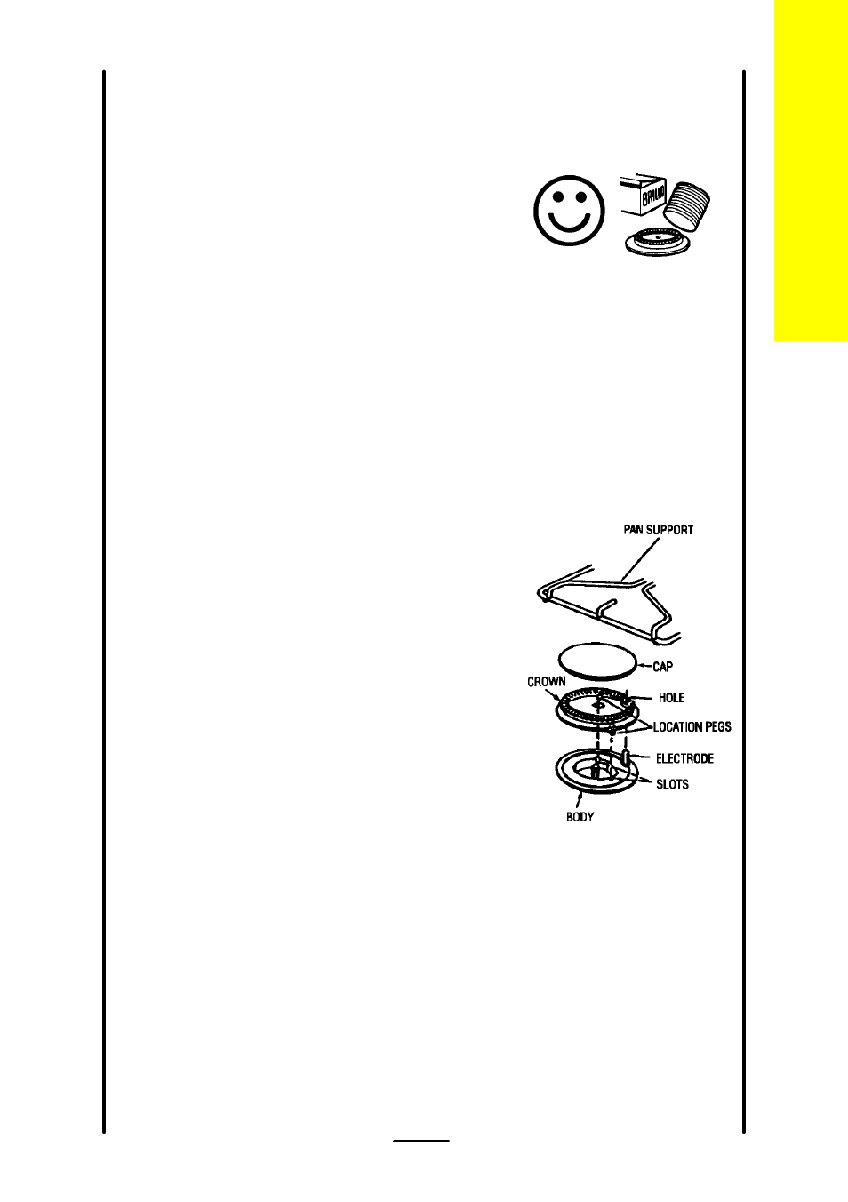 When replacing hotplate burner parts, The grill and second oven | Parkinson Cowan SONATA 50GX User Manual | Page 23 / 44