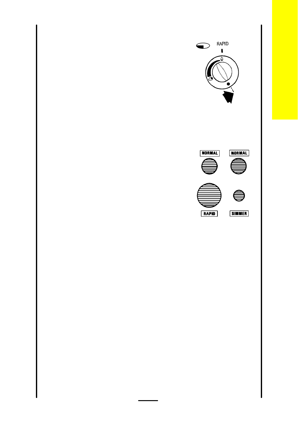 The hotplate heat control, Burner sizes | Parkinson Cowan SONATA 50GX User Manual | Page 9 / 44