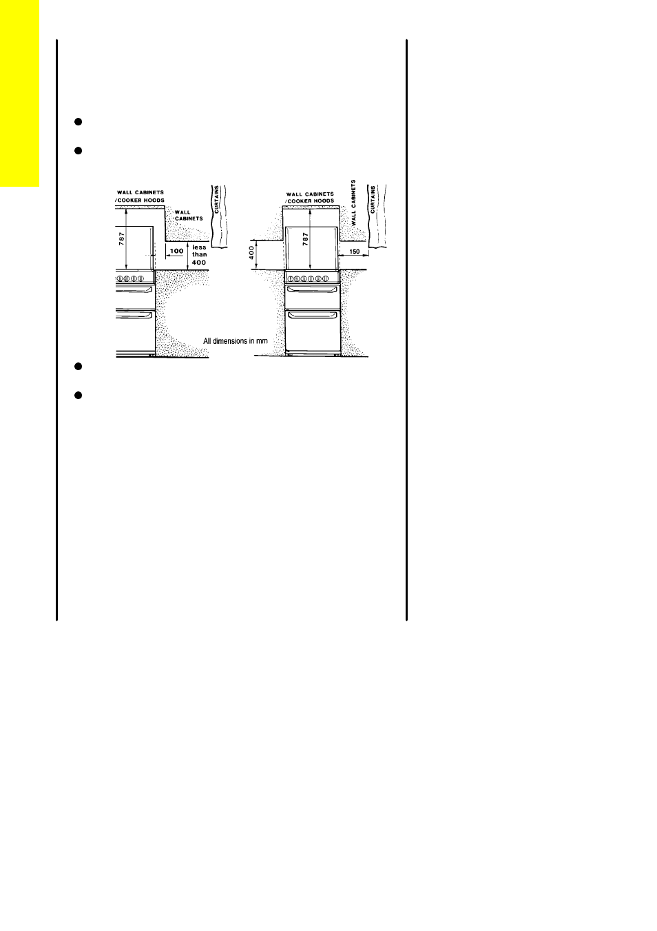 Positioning, Cooker dimensions | Parkinson Cowan SIG 504 User Manual | Page 28 / 44