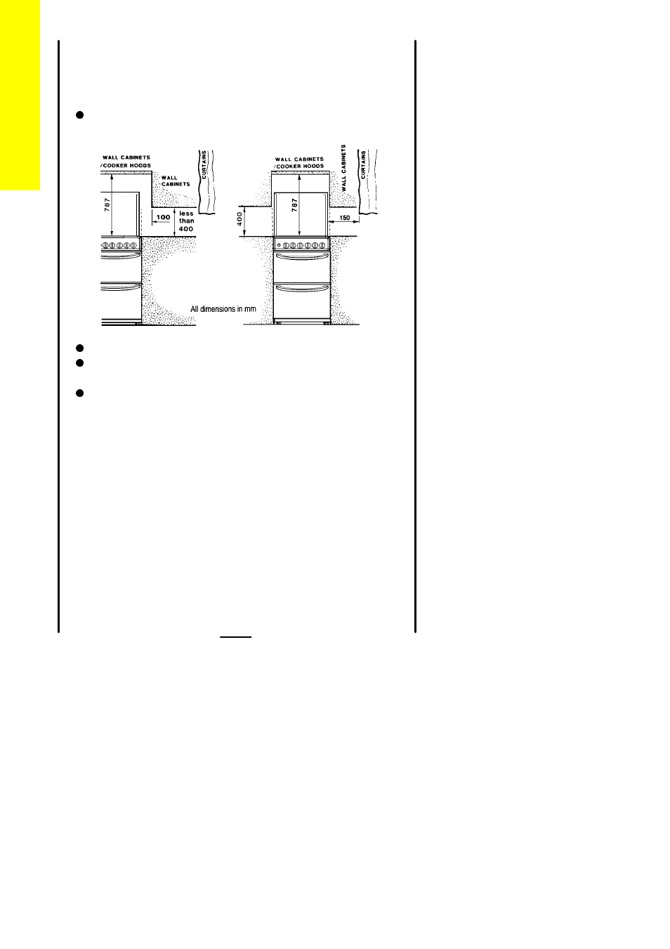 Positioning, Cooker dimensions | Parkinson Cowan SLIPIN User Manual | Page 26 / 40