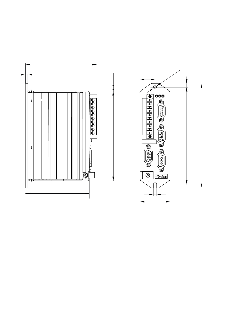 Drive dimensions | Parker  Products ViX250AE User Manual | Page 13 / 136