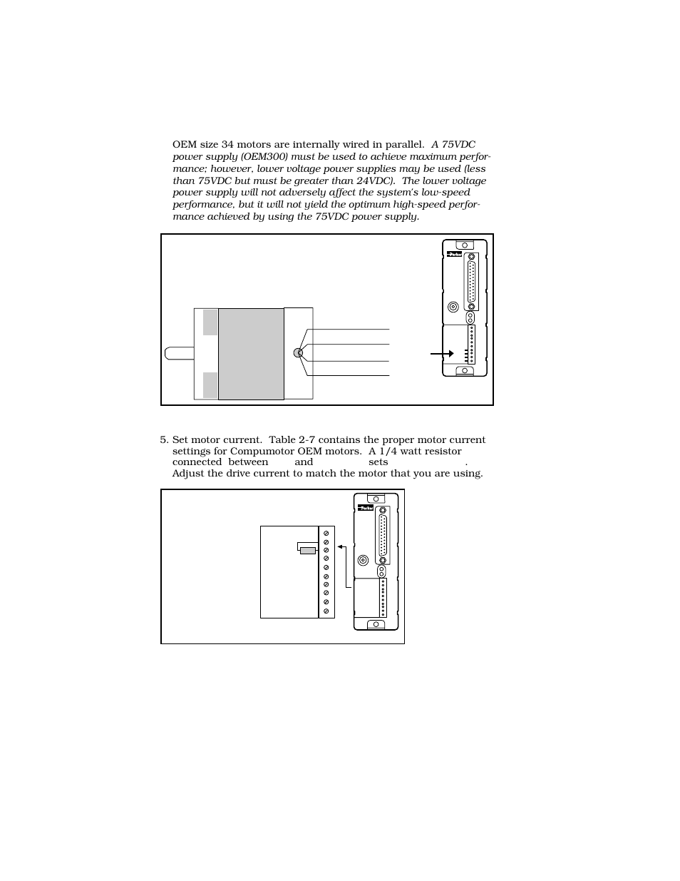 Size 34 oem series motors: parallel wiring, Top view | Parker  Products OEM650X User Manual | Page 14 / 58