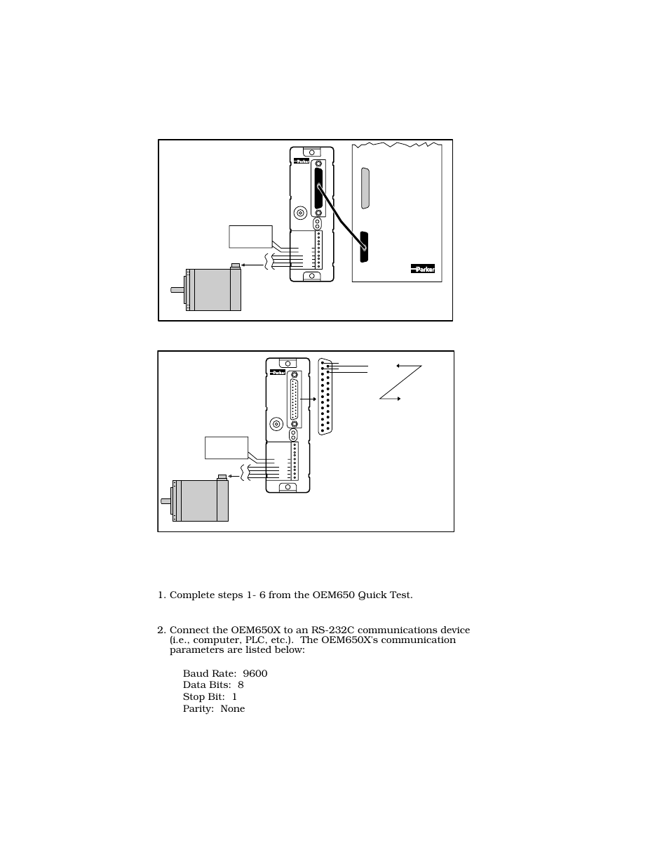 Compumotor indexer, Quick test: oem650x | Parker  Products OEM650X User Manual | Page 18 / 58