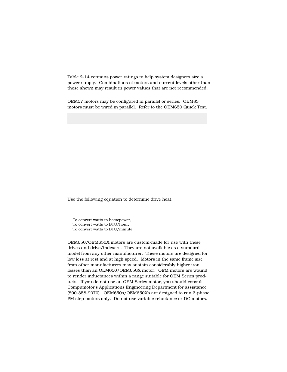 Sizing power supply | Parker  Products OEM650X User Manual | Page 38 / 58