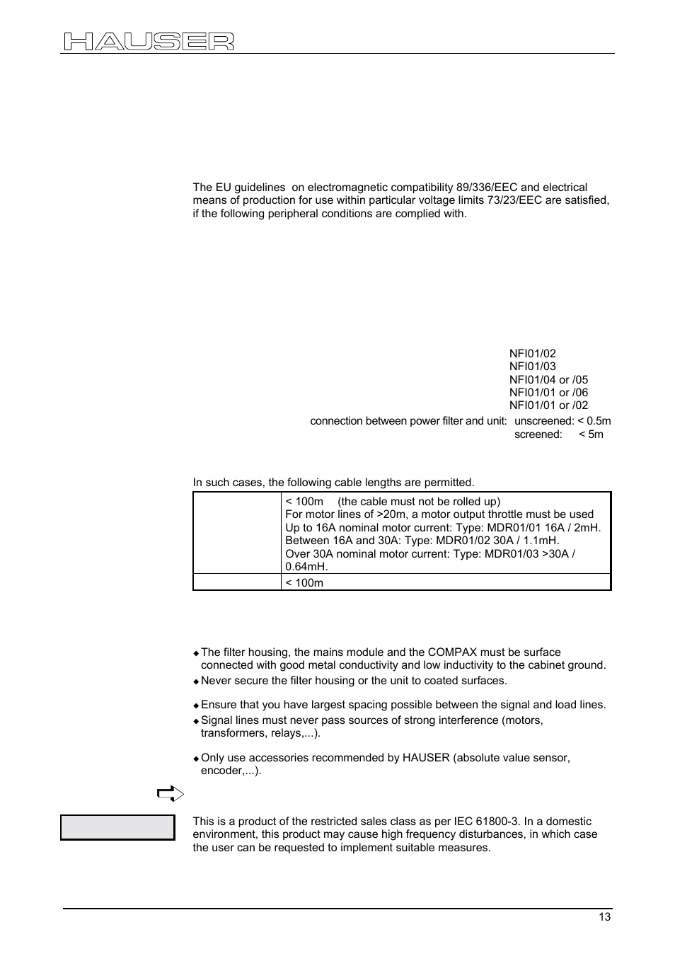 Conditions for usage, Equipment replacement, Warning | Parker  Products COMPAX-M /-S (L) User Manual | Page 13 / 242