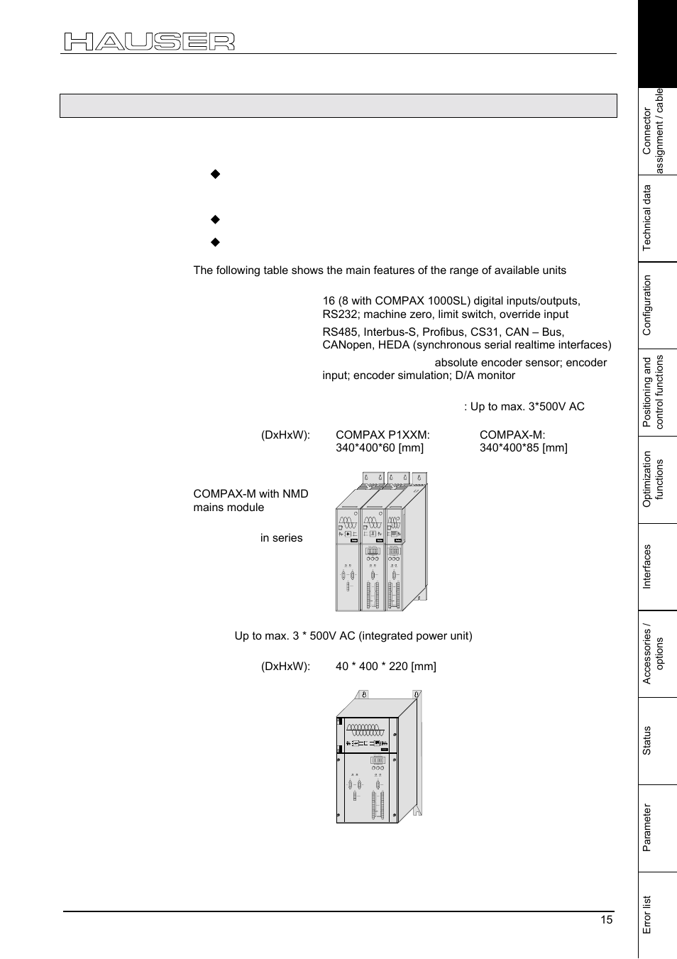 Overview of unit technology, Overview, 2 overview of unit technology | Parker  Products COMPAX-M /-S (L) User Manual | Page 15 / 242