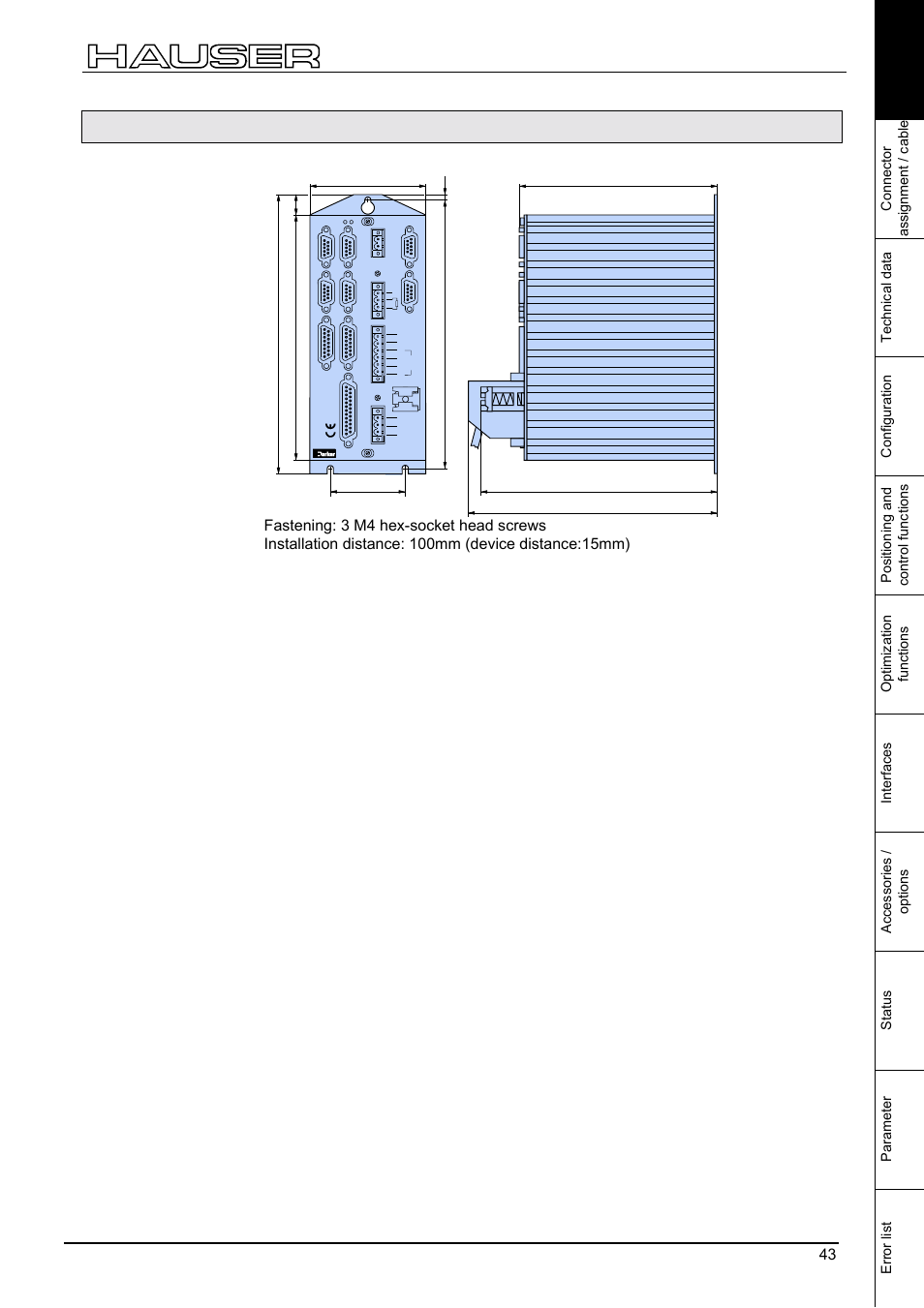 Mounting and dimensions compax 1000sl, Compax 1000sl unit characteristics | Parker  Products COMPAX-M /-S (L) User Manual | Page 43 / 242