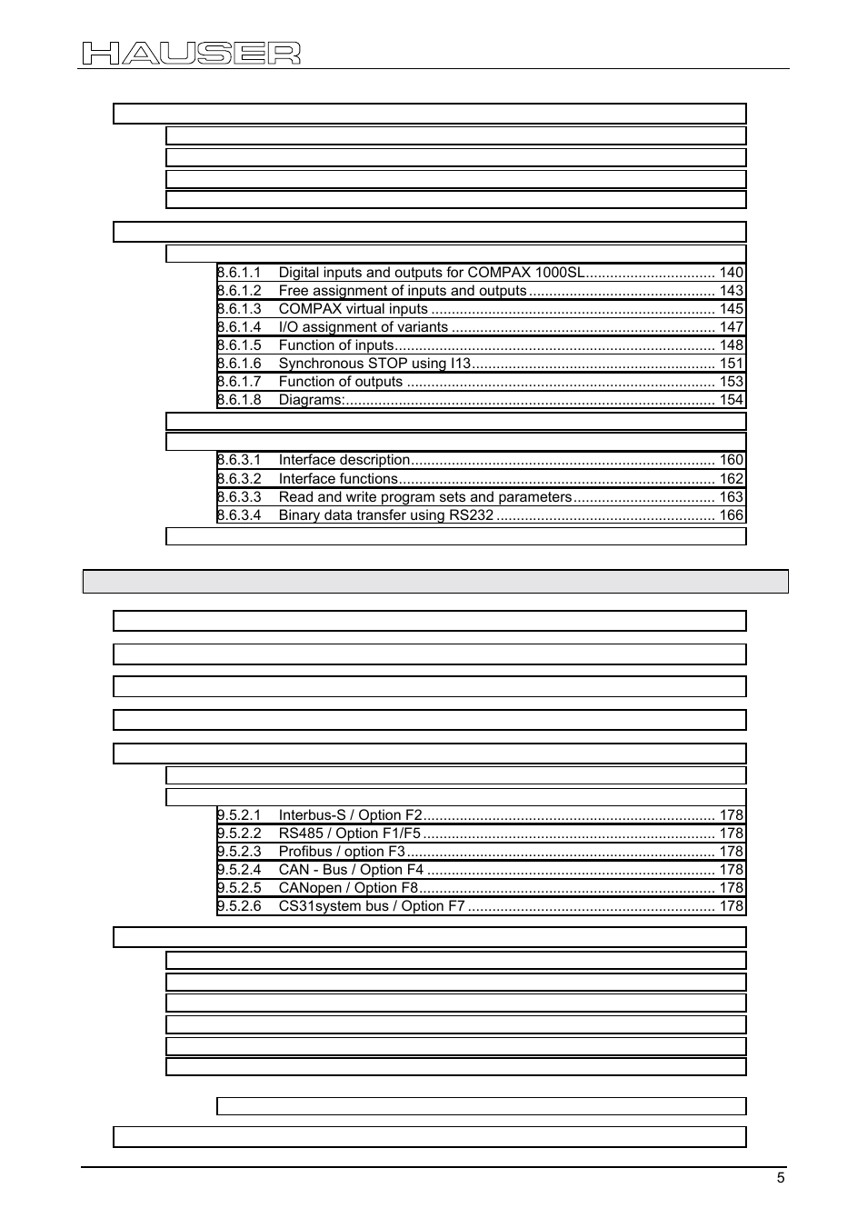 Accessories and options | Parker  Products COMPAX-M /-S (L) User Manual | Page 5 / 242