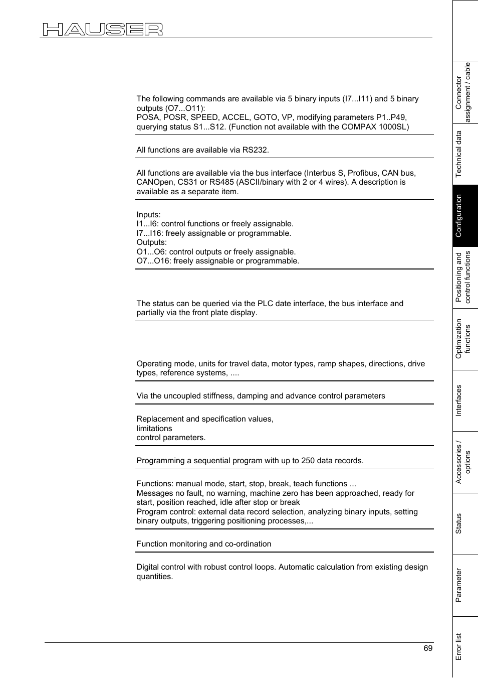 Overview | Parker  Products COMPAX-M /-S (L) User Manual | Page 69 / 242