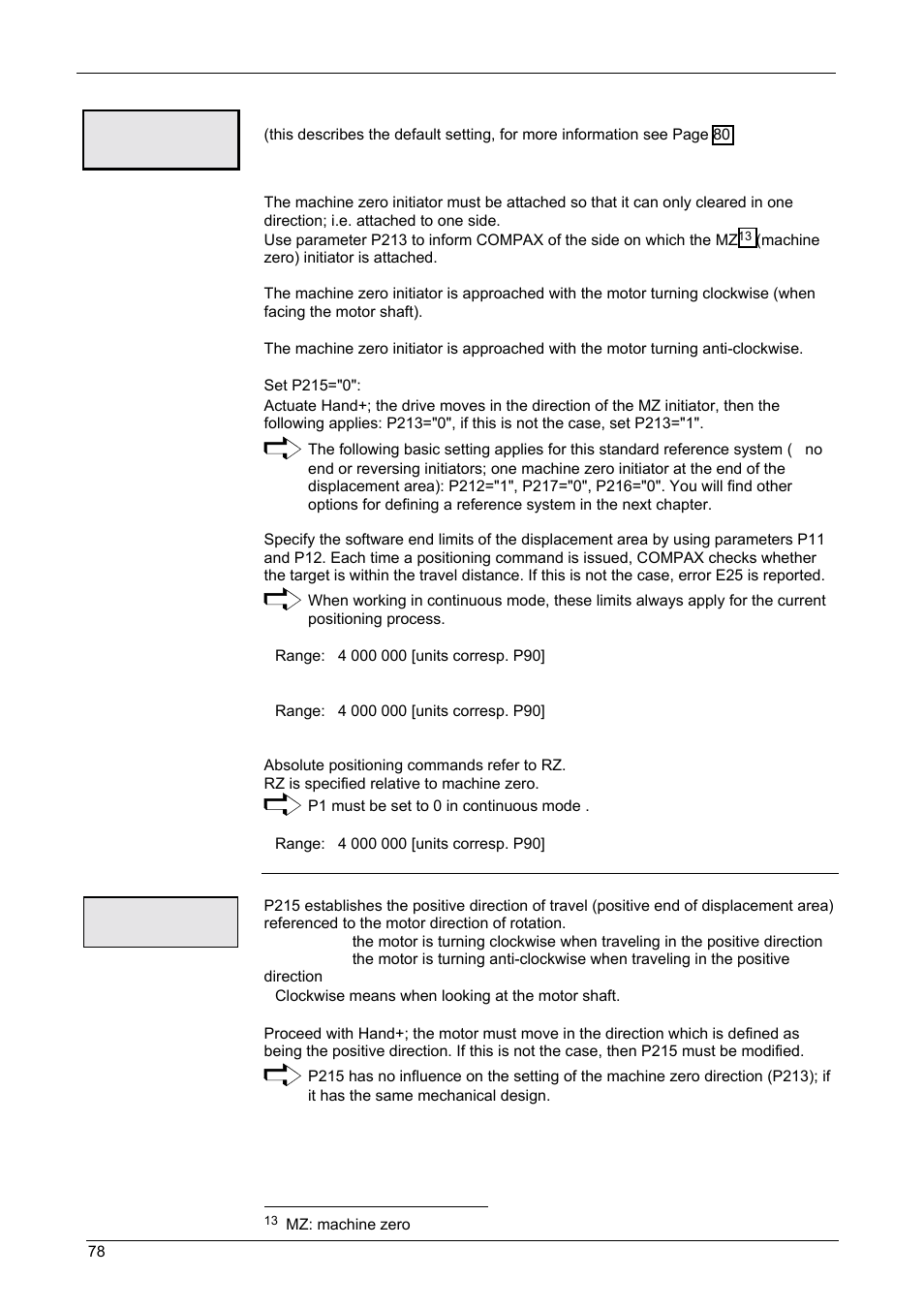 Operating instructions, Compax-m / -s, Reference system | Parker  Products COMPAX-M /-S (L) User Manual | Page 78 / 242