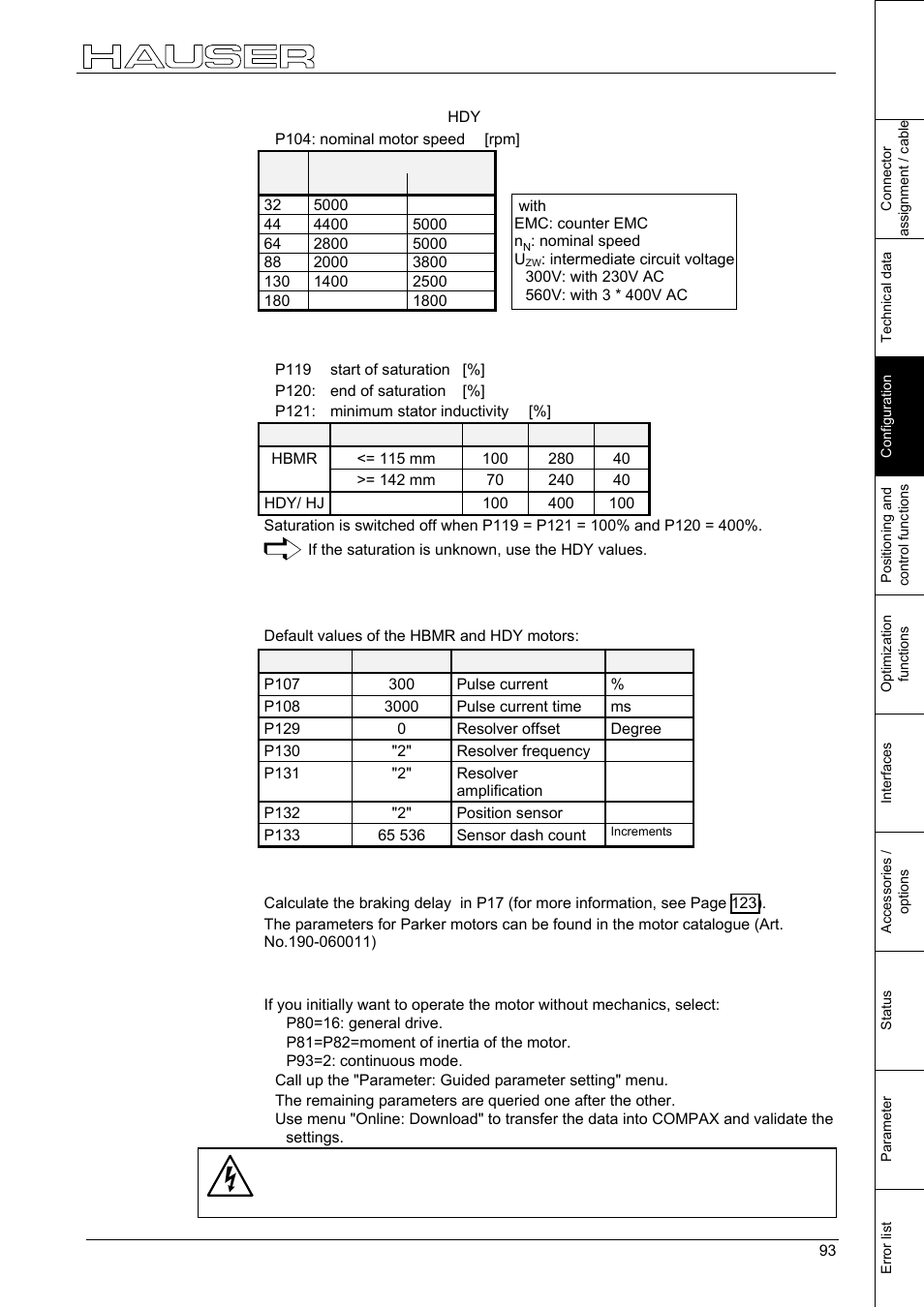 Configuration via pc using "servomanager | Parker  Products COMPAX-M /-S (L) User Manual | Page 93 / 242