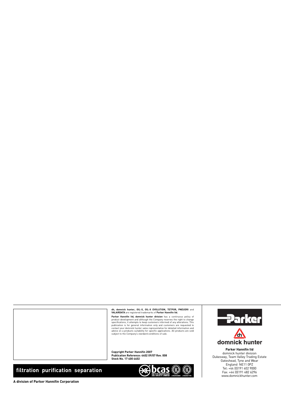 Filtration purification separation | Parker  Products OIL-X EVOLUTION User Manual | Page 12 / 12