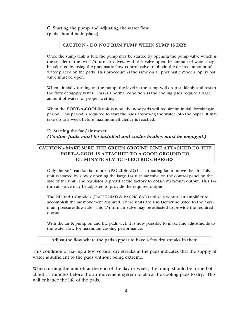 Port-A-Cool unit series 2000 Pneumatic PAC2K36AD User Manual | Page 6 / 14