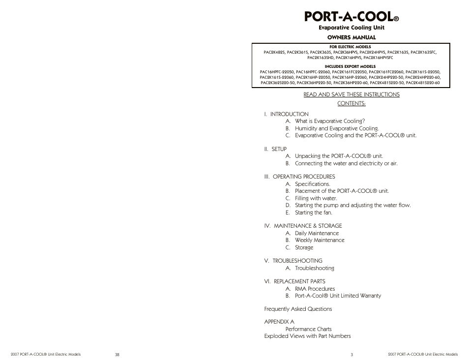 Port-a-cool | Port-A-Cool PAC2K163SHD User Manual | Page 3 / 20