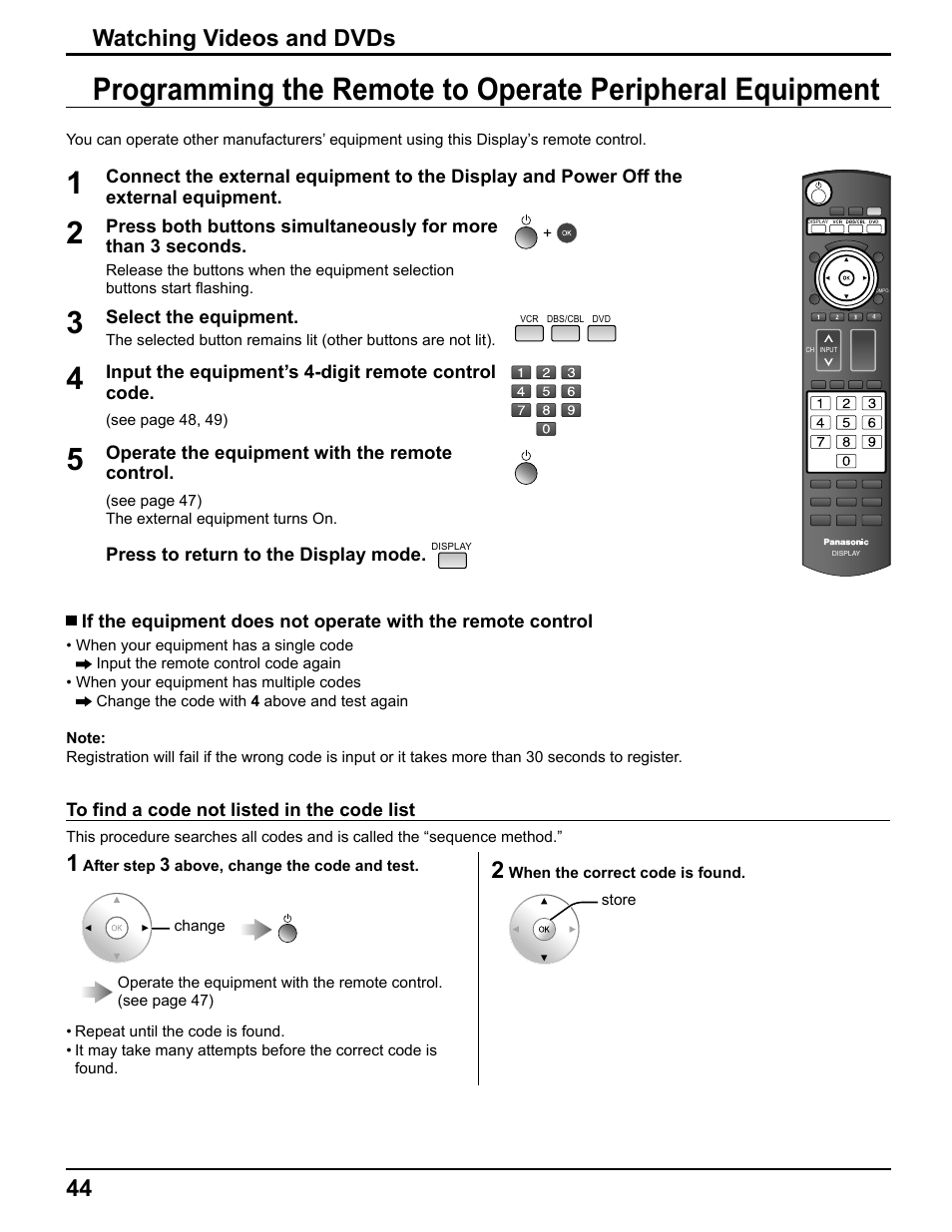 Watching videos and dvds | Pelican TH-50VX100U User Manual | Page 44 / 56