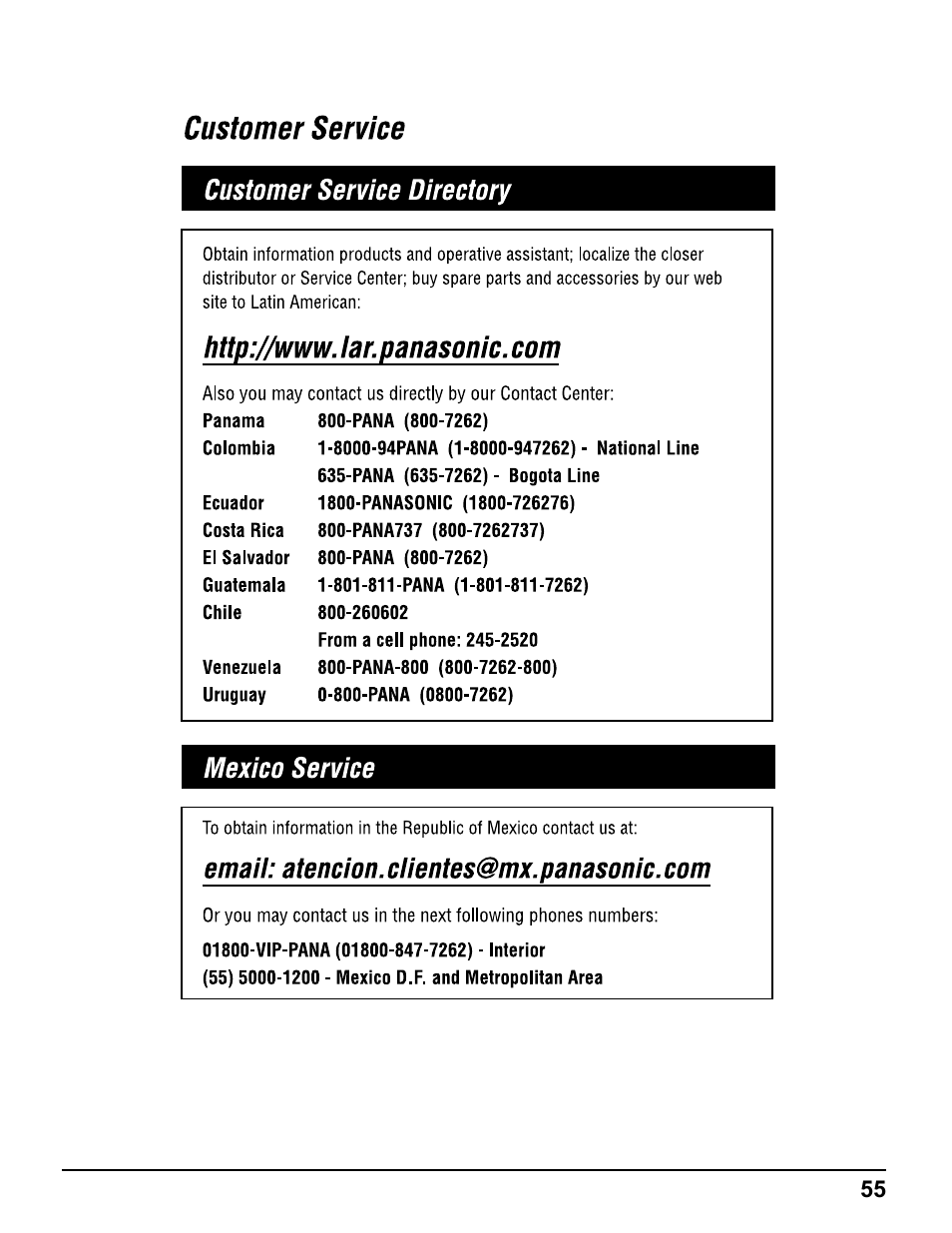 Pelican TH-50VX100U User Manual | Page 55 / 56