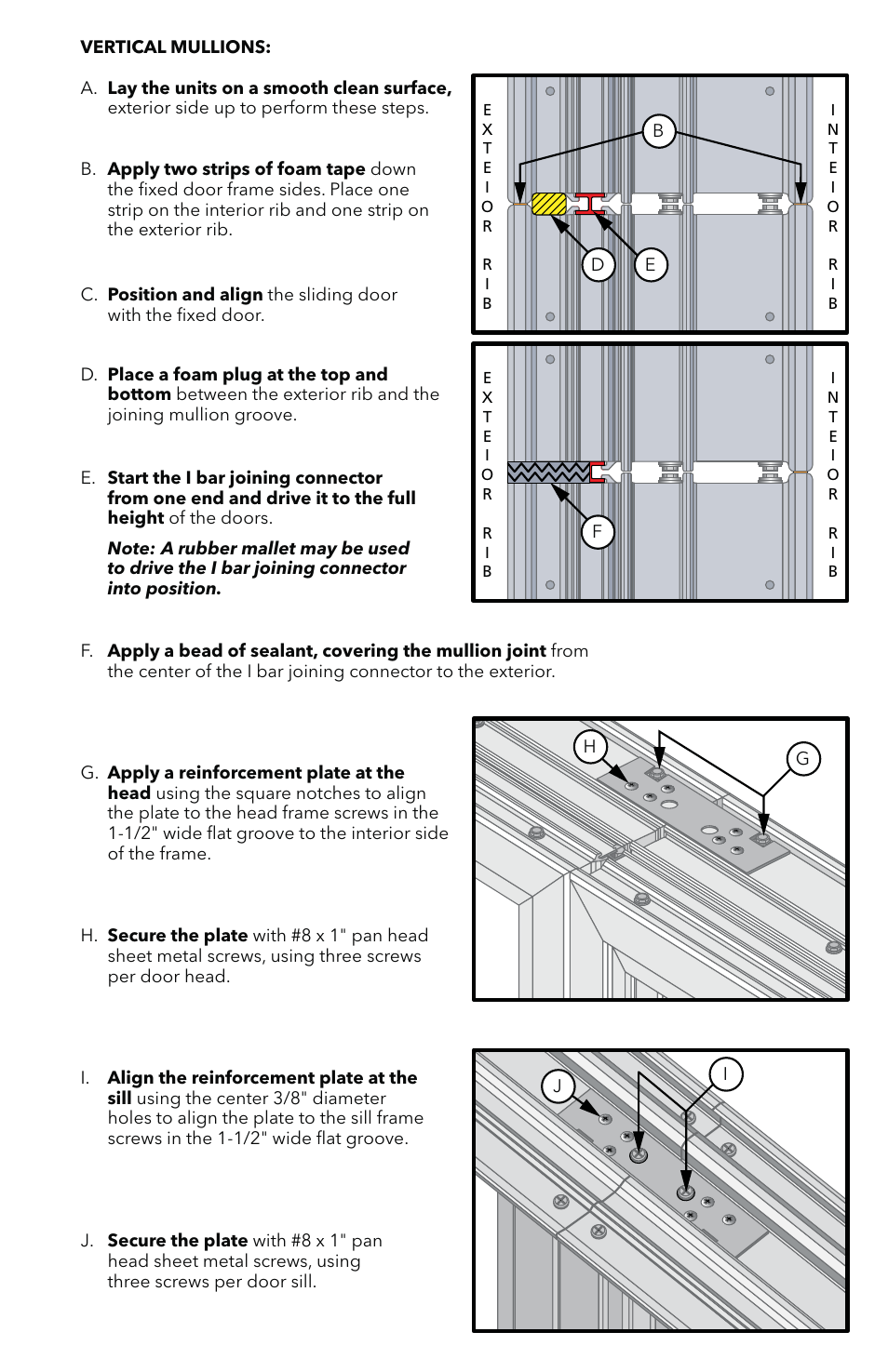 Pella Impervia Sliding Patio Door With Fins 803V0102 User Manual | Page 9 / 12