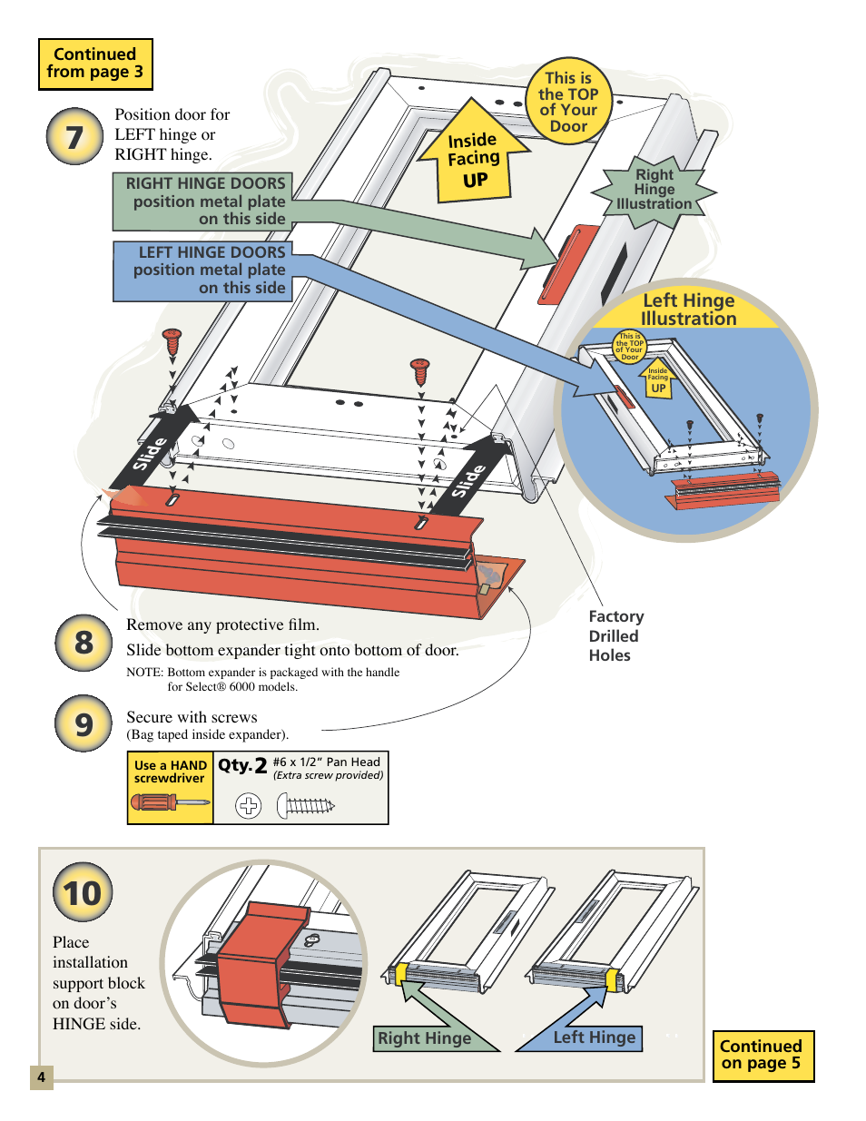 Pella Storm Door Models 35123 User Manual | Page 4 / 12