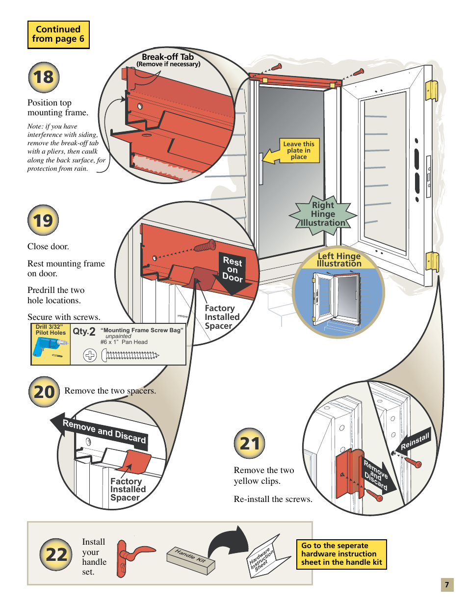 Pella Storm Door Models 35123 User Manual | Page 7 / 12
