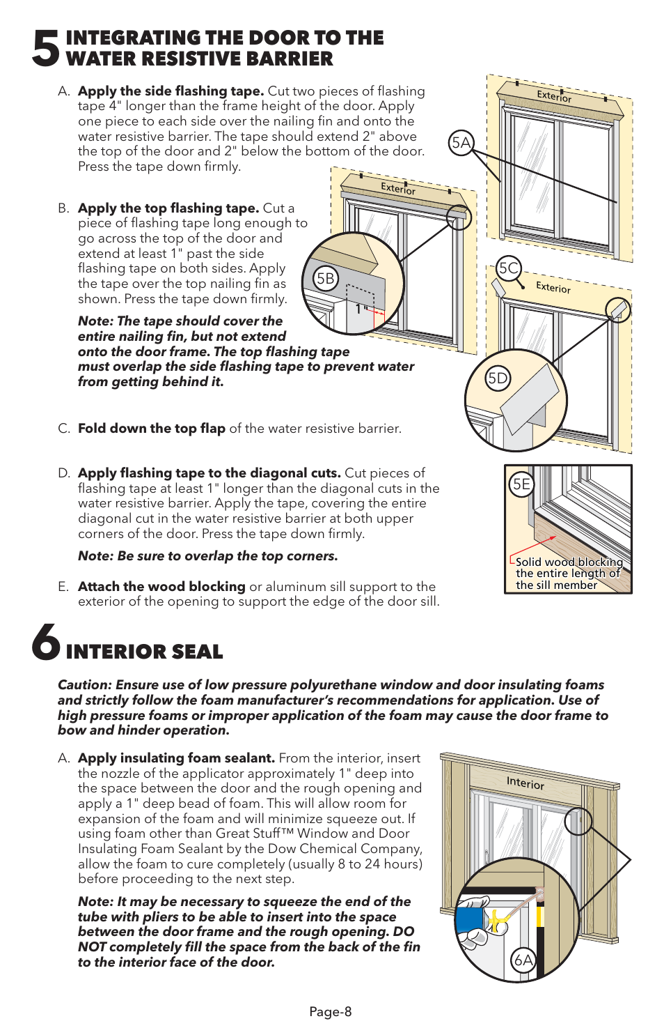 Interior seal | Pella V983492 User Manual | Page 8 / 16