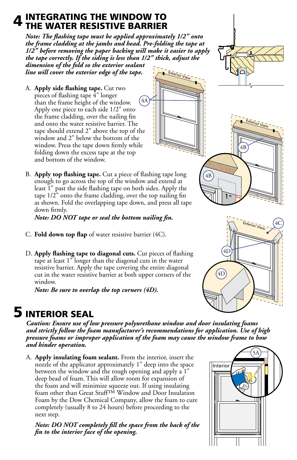 Interior seal | Pella Double-Hung Window 802X0104 User Manual | Page 5 / 8