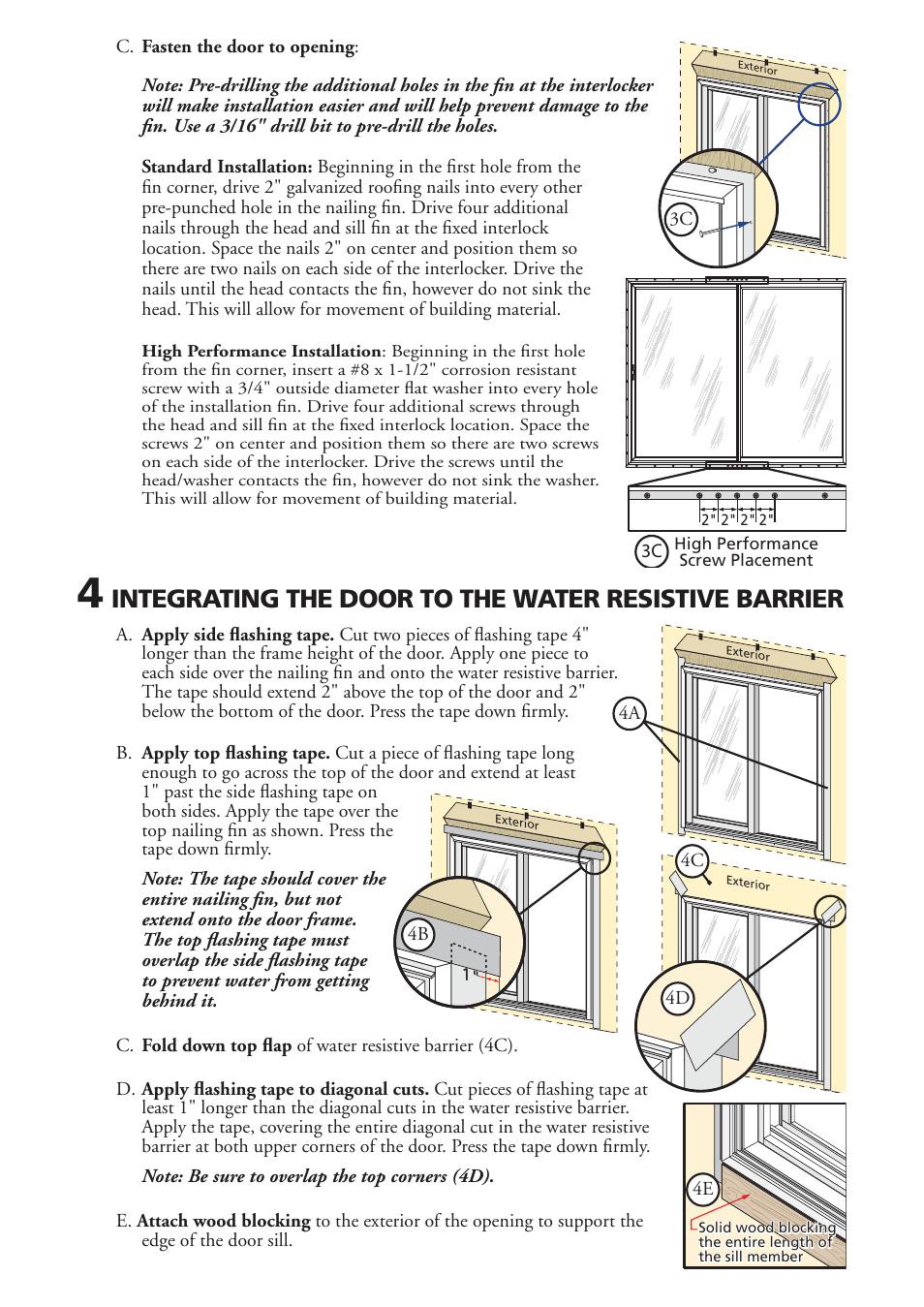 Pella Sliding Patio Door V981553 User Manual | Page 4 / 9