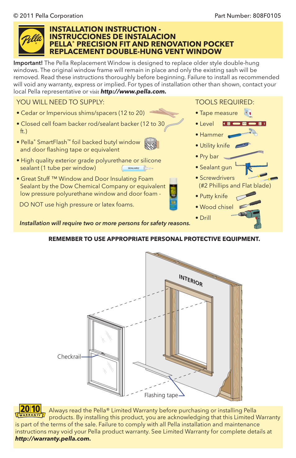 Pella 808F0105 User Manual | 8 pages