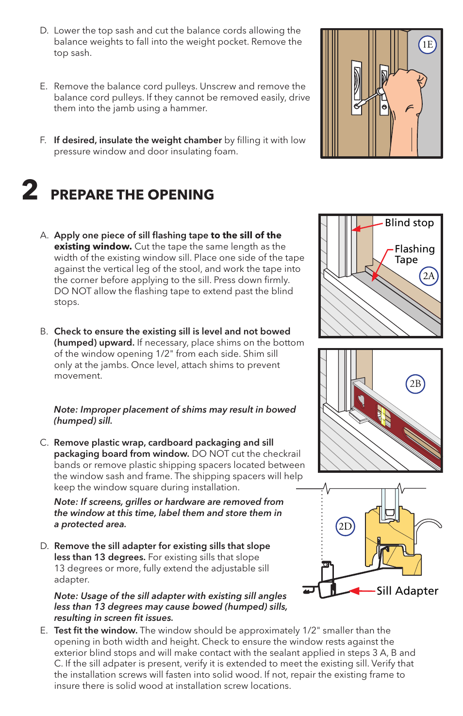 Prepare the opening | Pella 808F0105 User Manual | Page 3 / 8