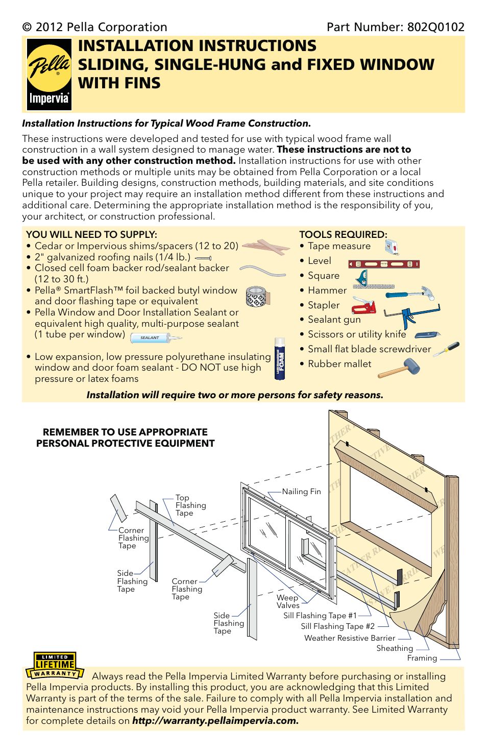 Pella SLIDING User Manual | 7 pages