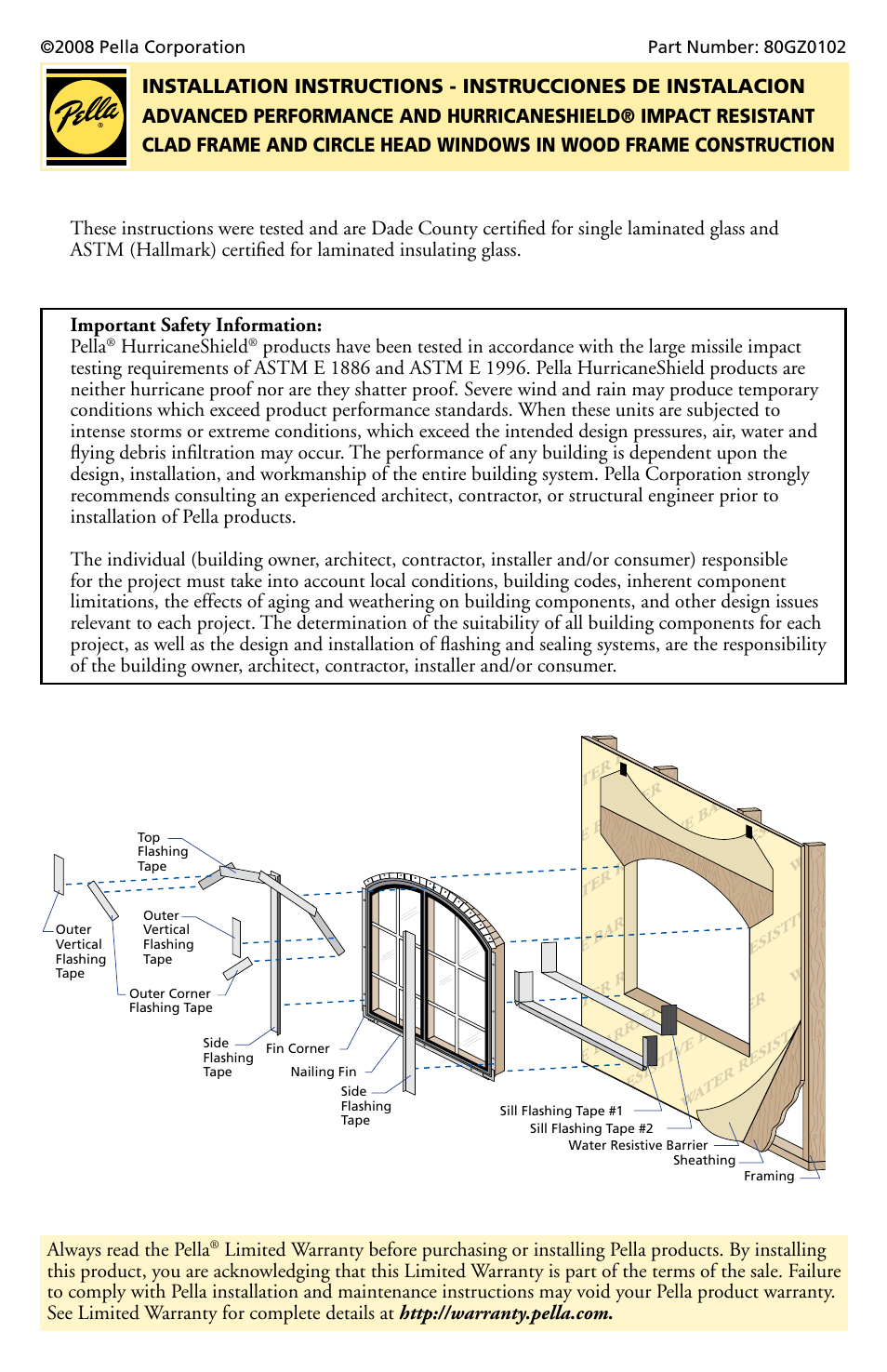 Pella 80GZ0102 User Manual | 9 pages