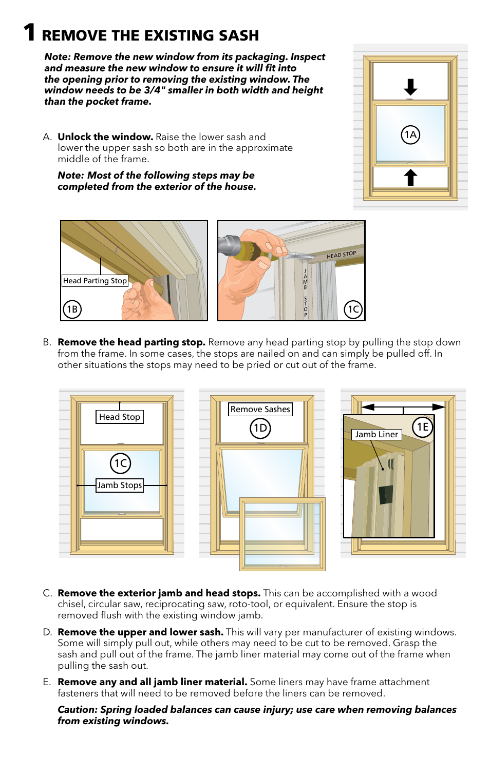 Remove the existing sash | Pella 80WX0101 User Manual | Page 2 / 8