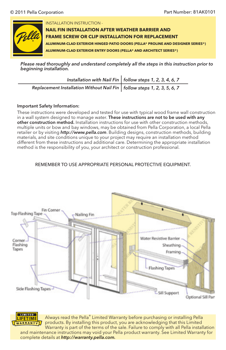 Pella 81AK0101 User Manual | 18 pages