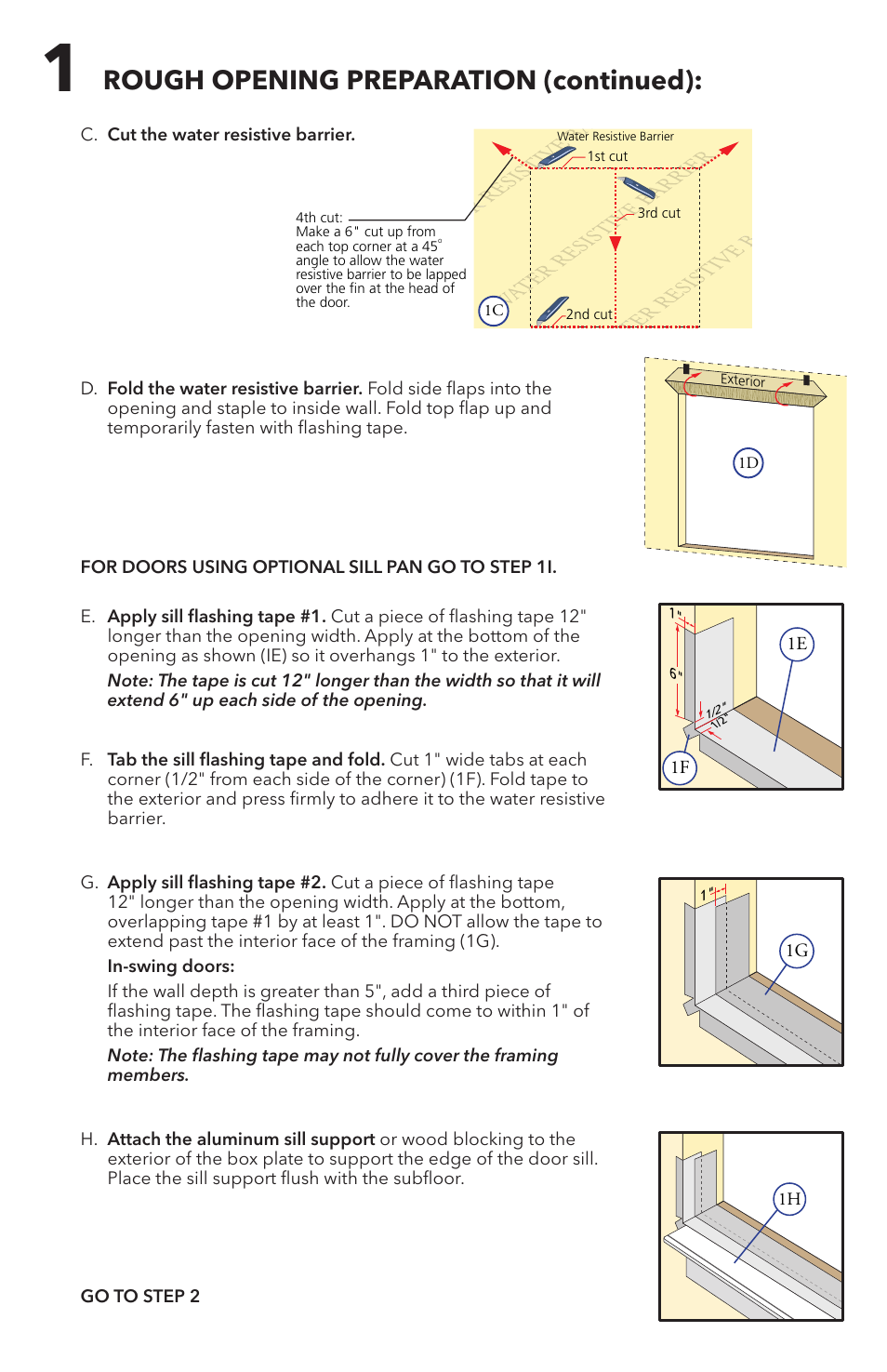 Rough opening preparation (continued) | Pella 81AK0101 User Manual | Page 3 / 18