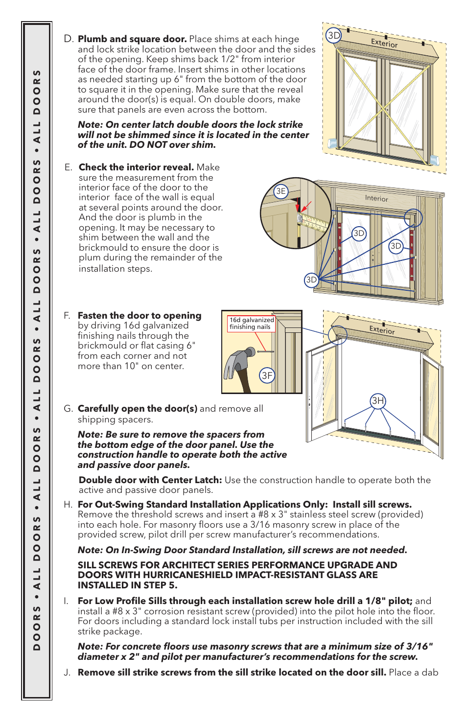 Pella Wood Hinged Patio Door 818K0100 User Manual | Page 7 / 16