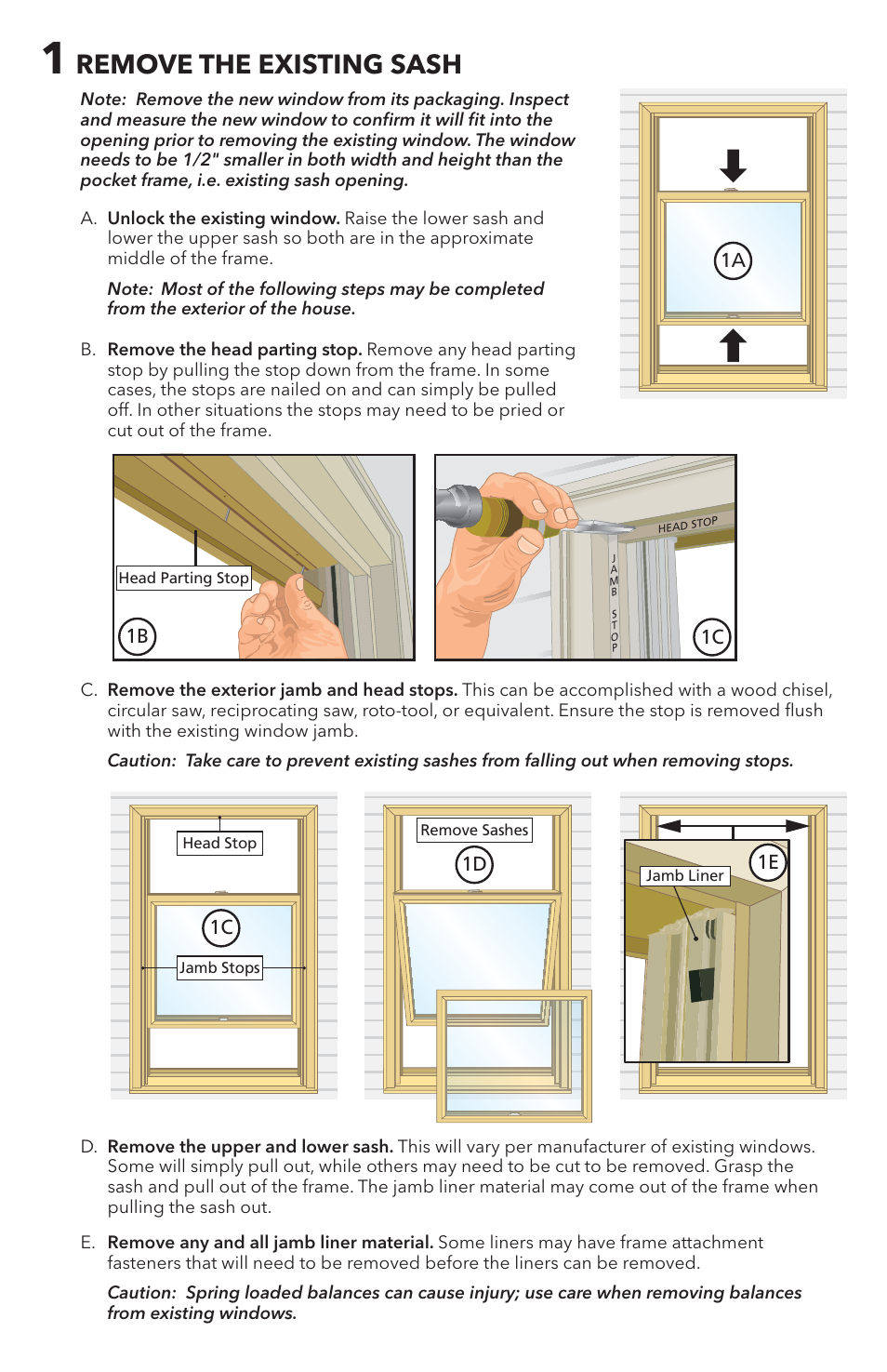 Remove the existing sash | Pella Impervia 80YW0102 User Manual | Page 2 / 13