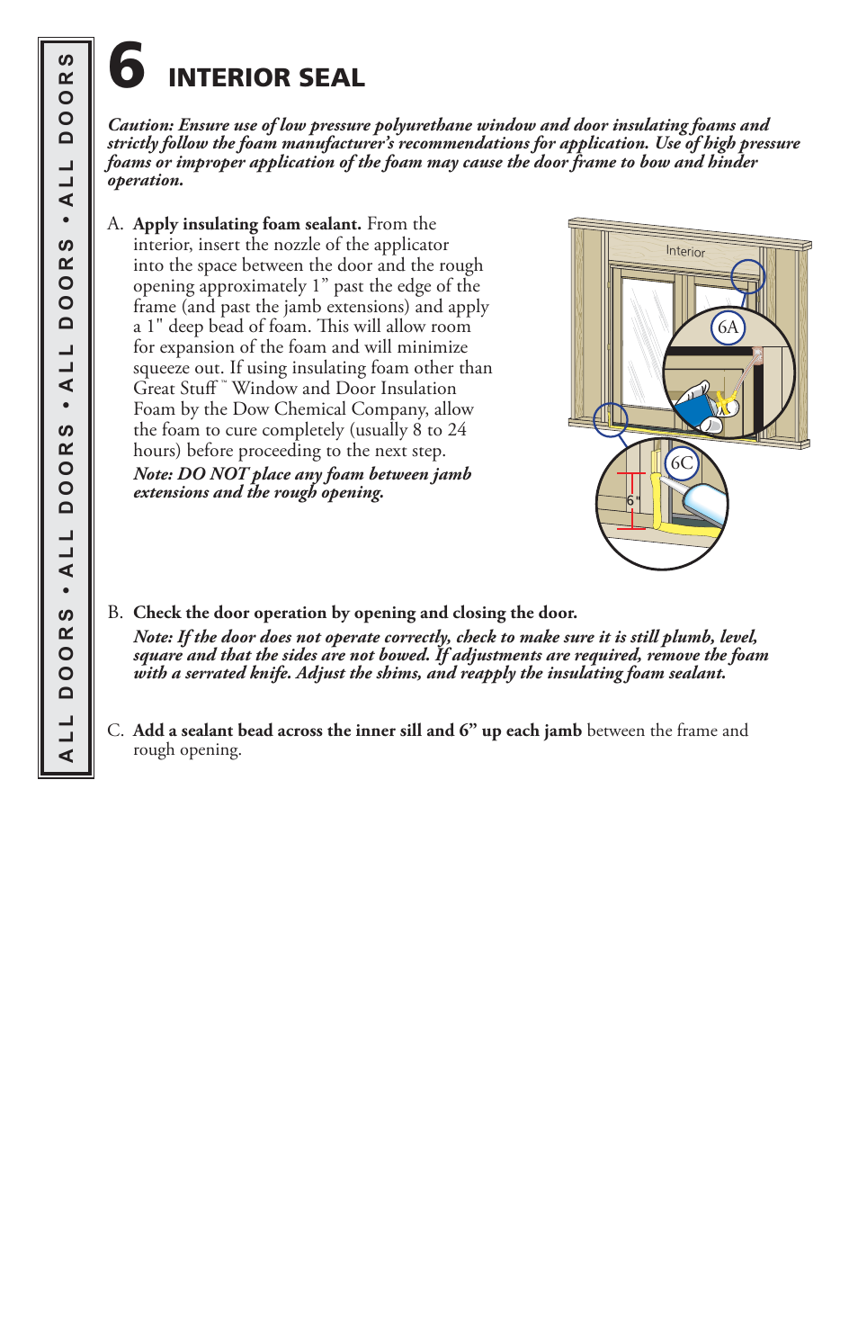 Interior seal | Pella CLAD HINGED PATIO DOOR  (INCLUDES STANDARD User Manual | Page 13 / 16