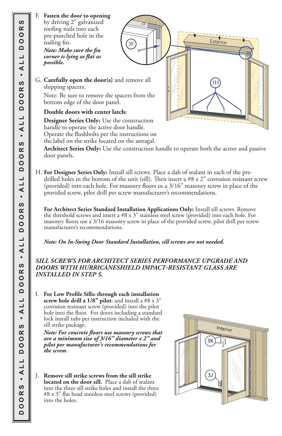 Pella CLAD HINGED PATIO DOOR  (INCLUDES STANDARD User Manual | Page 8 / 16