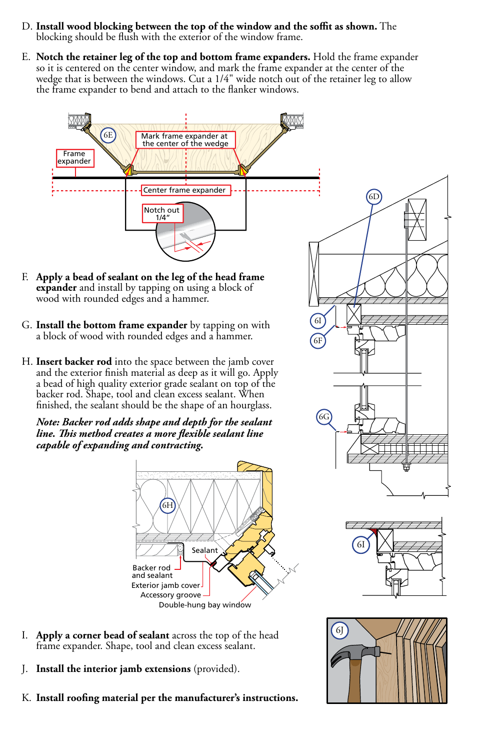 Pella Bay and Bow window with seat board 80AT0102 User Manual | Page 7 / 16