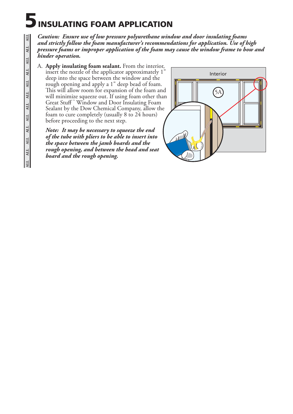 Insulating foam application | Pella 81470102 User Manual | Page 8 / 12