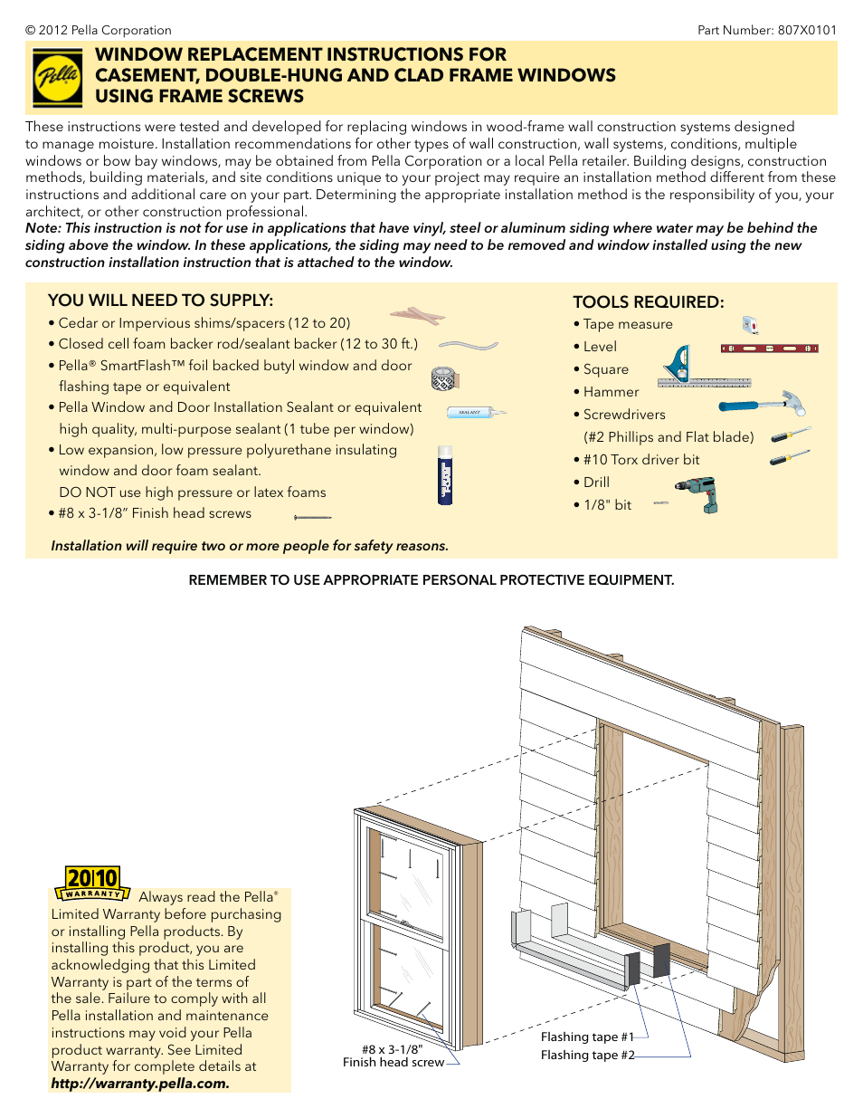 Pella 807X0101 User Manual | 7 pages